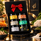HunzikerGarden ajándékcsomag Aranyszüret, Lion’s Mane, Ashwagandha, Moringa, Kollagén és Shilajit Honey termékekkel