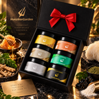 HunzikerGarden prémium ajándékcsomag AranySzüret, Lion’s Mane, Ashwagandha, Moringa, Kollagén és Shilajit Honey termékekkel