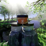 A HunzikerGarden Koncentráció & Tanulás Csomagjának három terméke: Ashwagandha kapszula, Süngomba por és EzüstSzüret prémium chia mag a memória és fókusz támogatásáért.