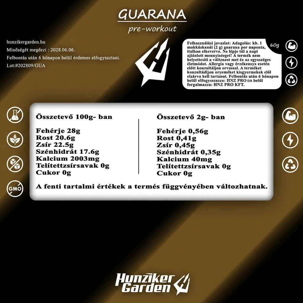 Hunziker Garden prémium Guarana élénkítő por