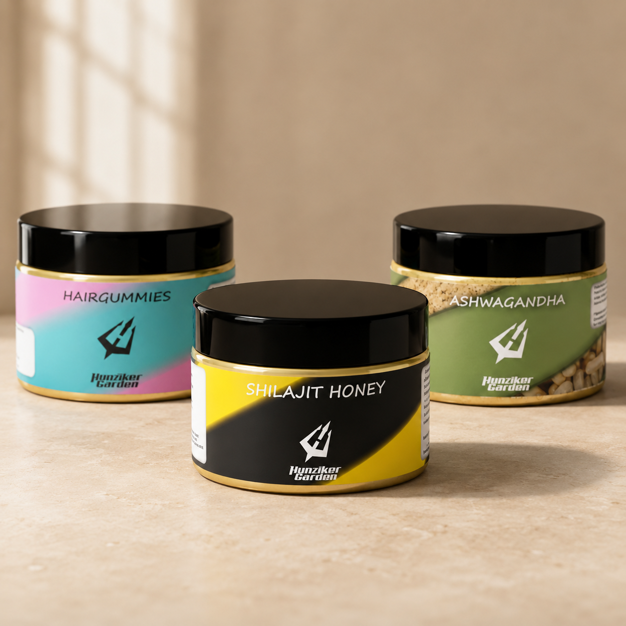 HunzikerGarden Változókor Komfort Csomag Ashwagandha, Shilajit Honey és HairGummy termékekkel